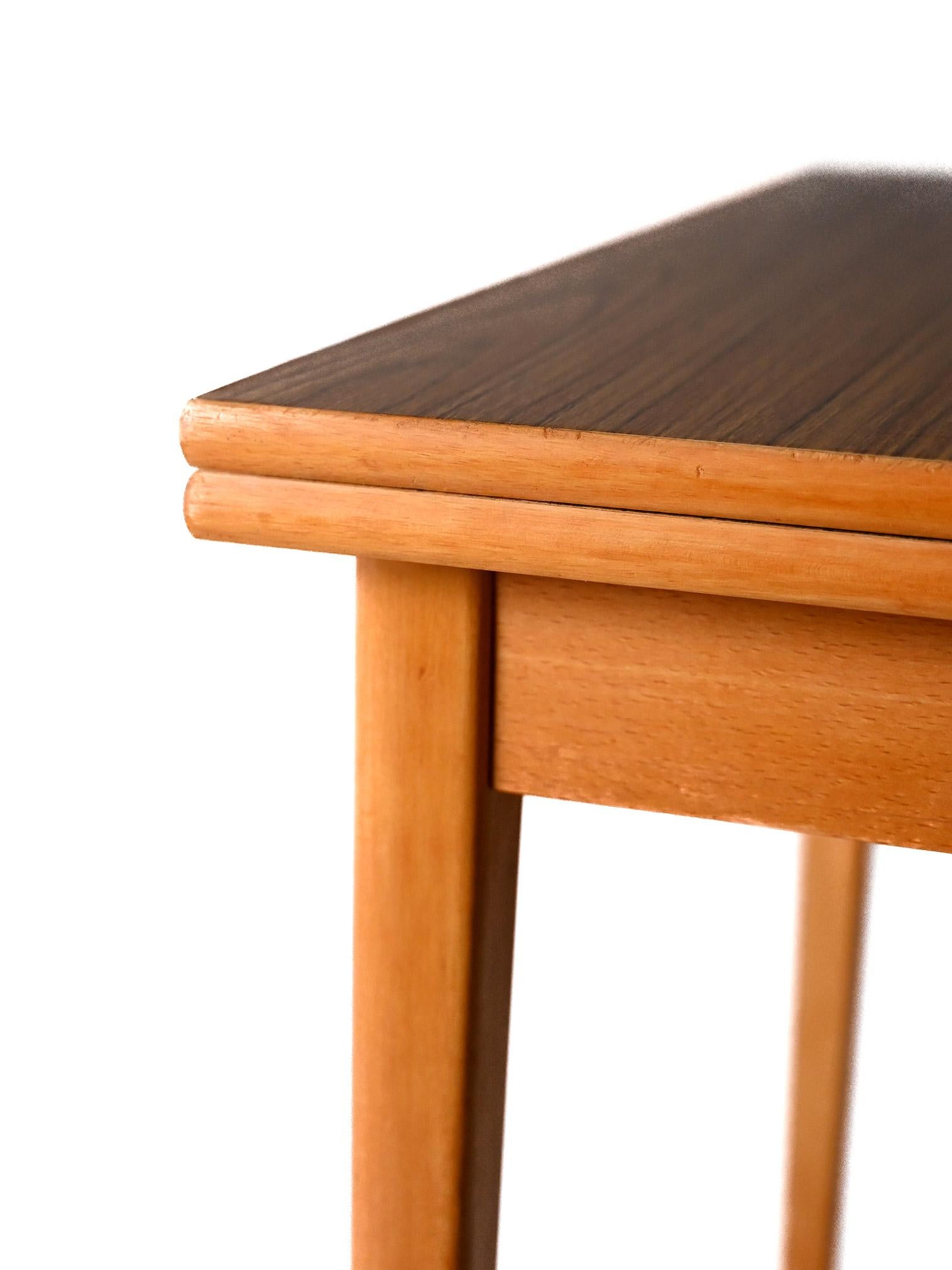 Formica Scandinavian teak and formica rectangular table For Sale