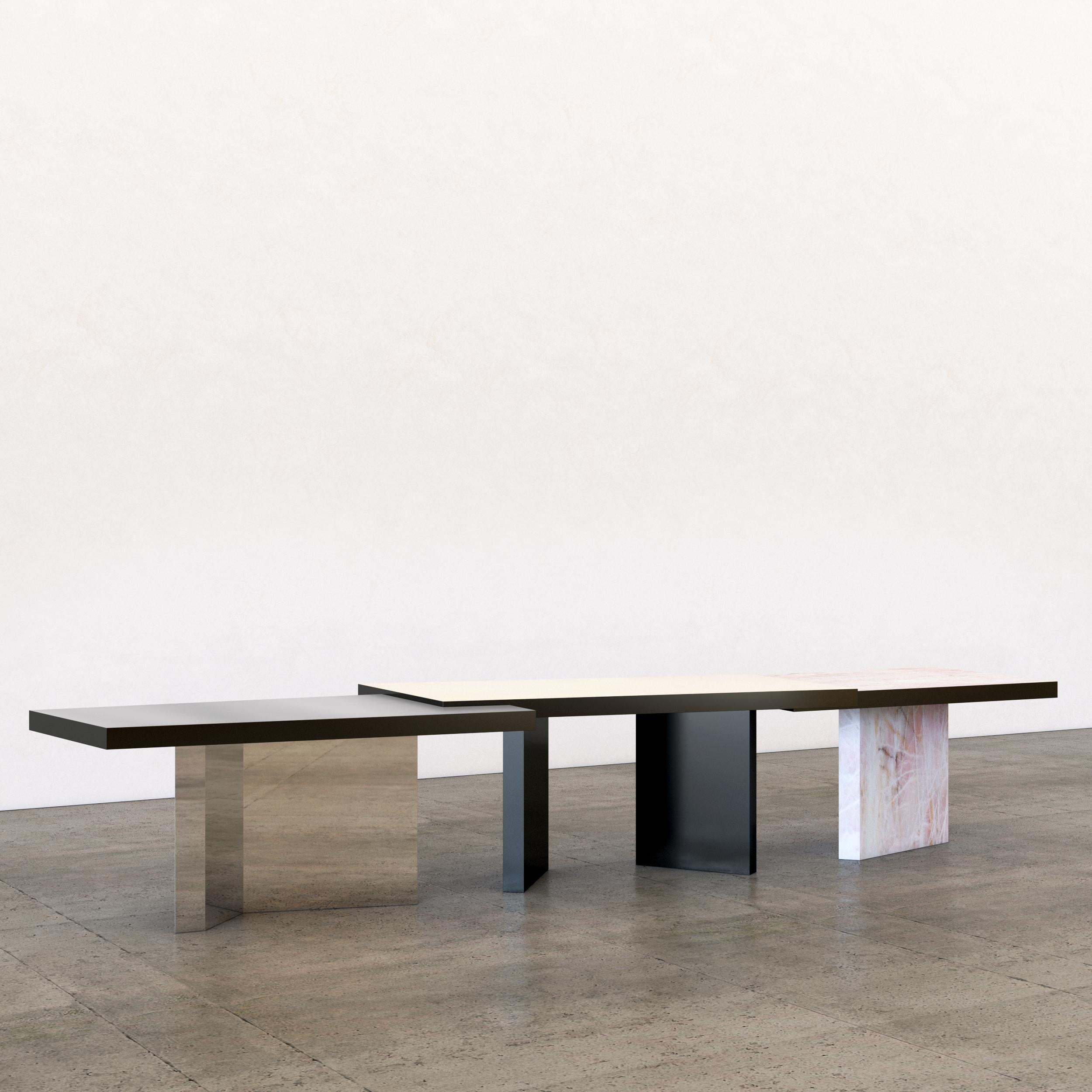 Hand-Crafted Reflections table For Sale