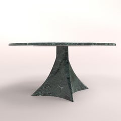 Tavolo rotondo contemporaneo in marmo Verde Alpi by Carcino Design