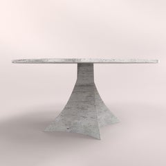 Tavolo rotondo contemporaneo in Travertino by Carcino Design