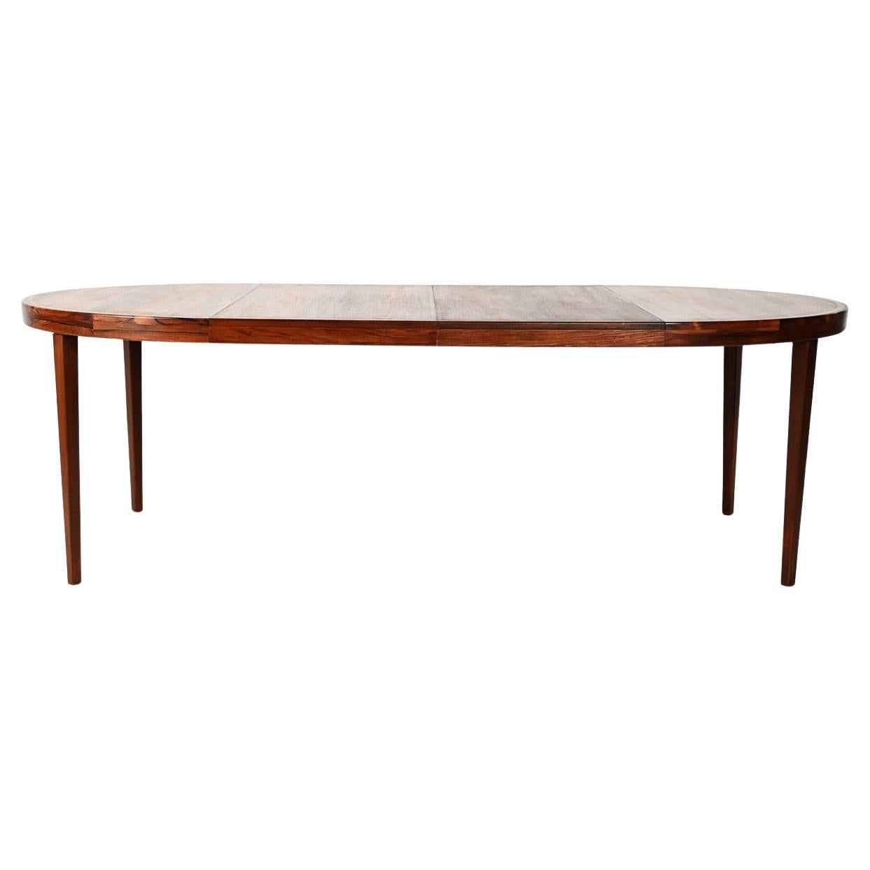 Tavolo rotondo danese in palissandro anni '50/'60