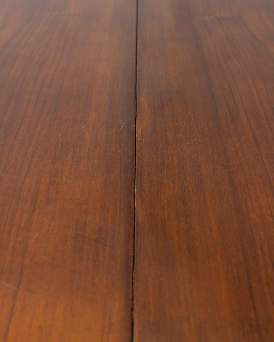 Ottone Tavolo rotondo in legno e ottone vintage anni 60 design Luciano Frigerio in vendita