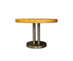 Tavolo rotondo in radica, Turri, Italie, années 70