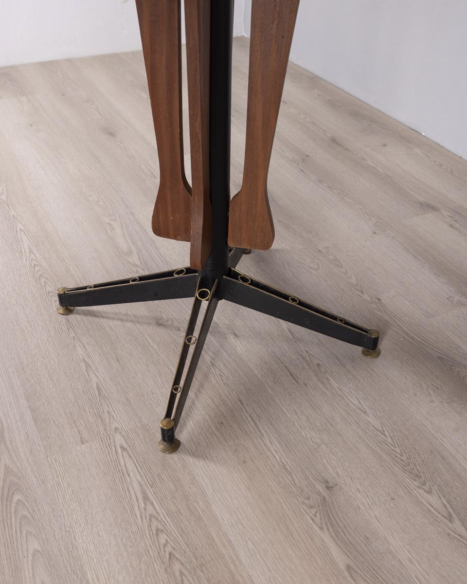 Table ronde en bois vintage des années 1960 conçue par Carlo Ratti pour Lissoni en vente 3