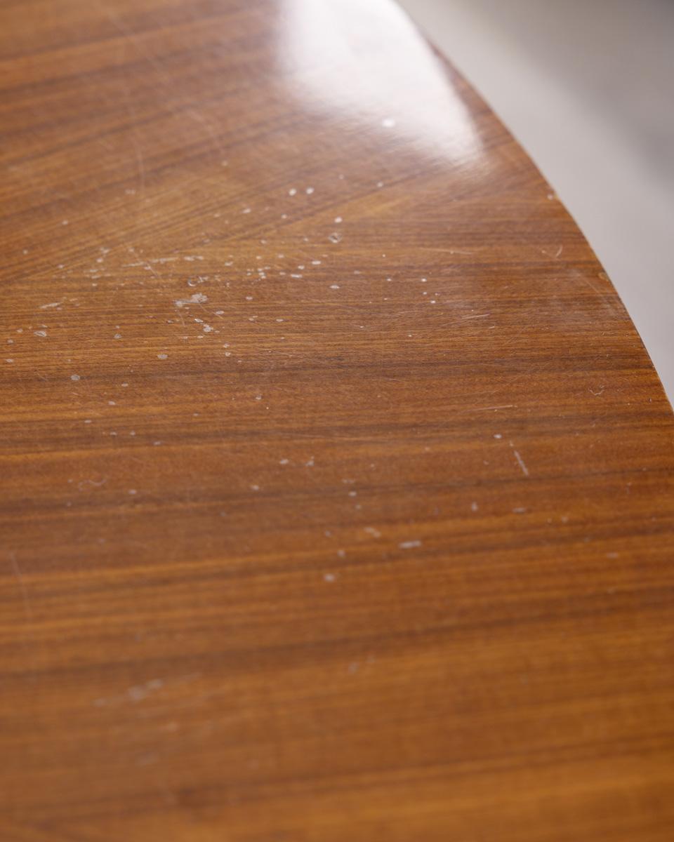 Table ronde en bois vintage des années 1960 conçue par Carlo Ratti pour Lissoni en vente 1