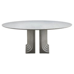 Mesa 'Samo' de Carlo Scarpa para Simon en mármol blanco, años 70