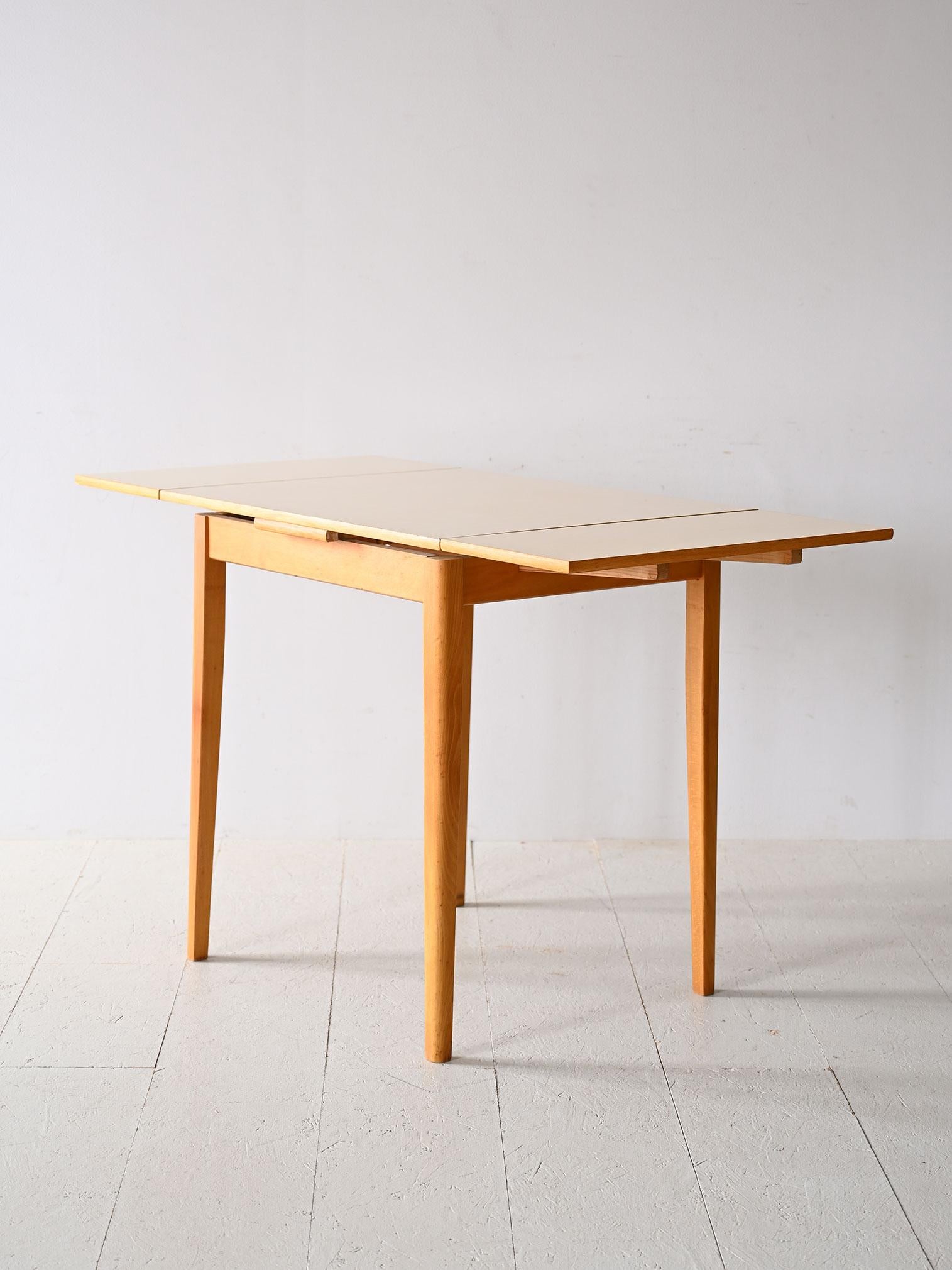 Formica Scandinavian extendable formica table For Sale