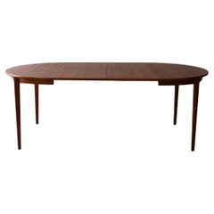 Tavolo scandinavo anni 60 in teak rotondo allungabile