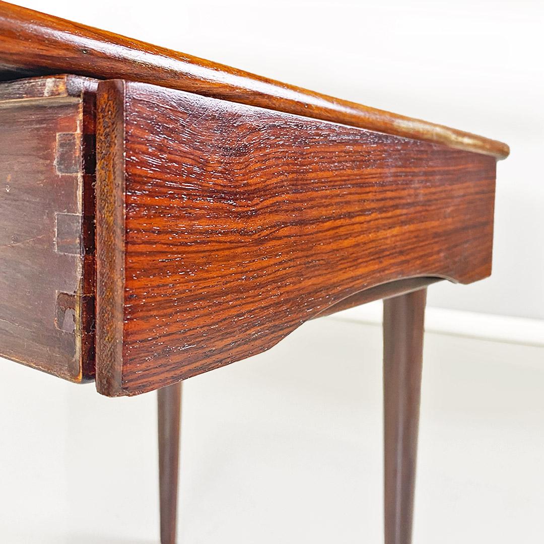 Scandinavian mid-20th-century wooden table with central drawer, ca. 1960. For Sale 5