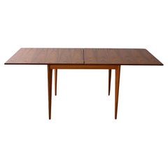 Scandinavian square extendable teak table