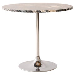 Vintage Scandinavian round marble table