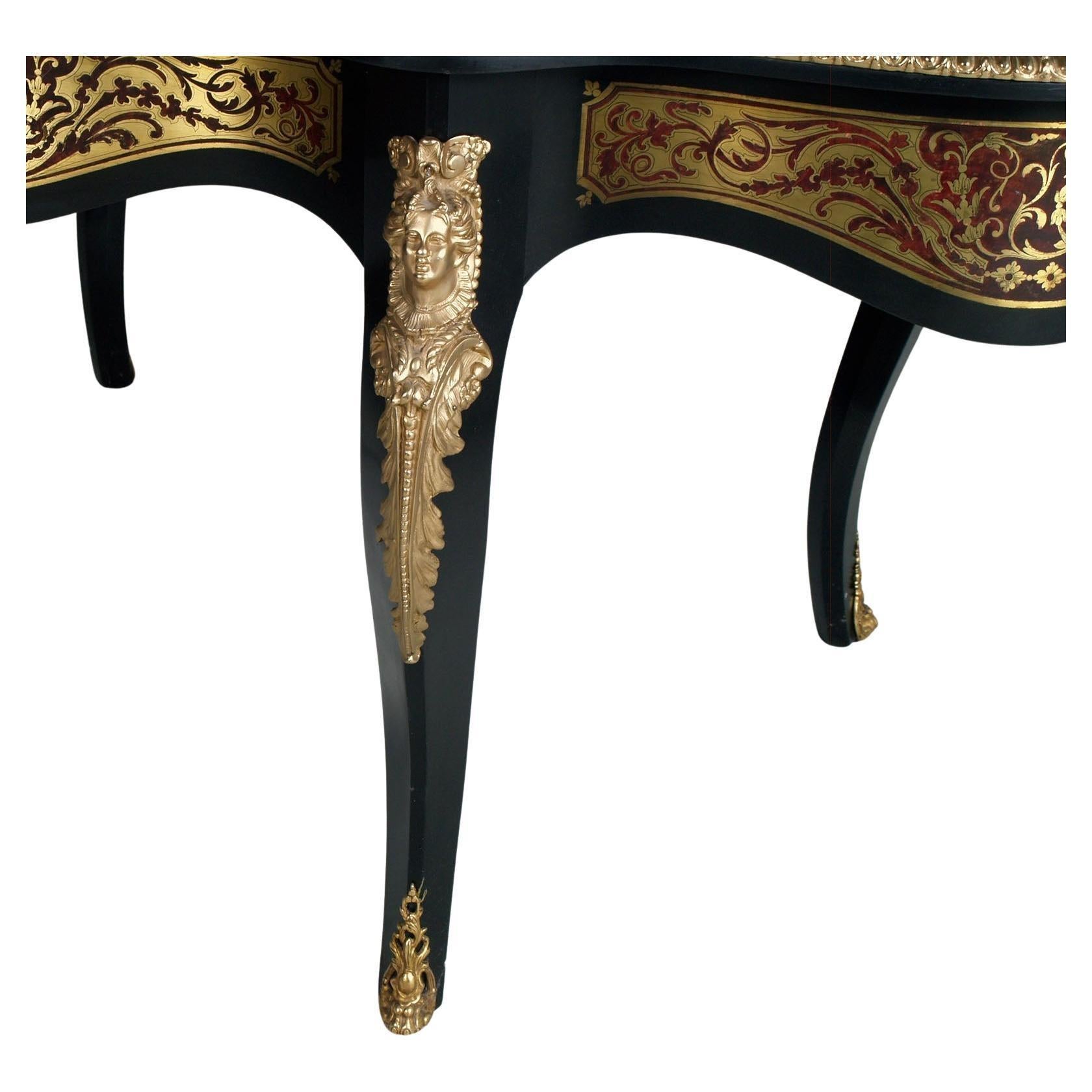 Scittoio-Tisch, Barock, Boulle, Frankreich, 19. Jahrhundert, venezianisches Landhaus (Messing) im Angebot