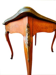 French Louis XV style inlaid writing table