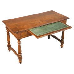 Inlaid walnut desk with a pull-out top and drawers. Nineteenth Century