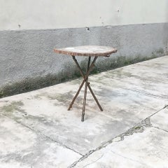 Tavolo Scultoreo in Legno Fossile e Bronzo - Pezzo Unico - Europa - Metà '900