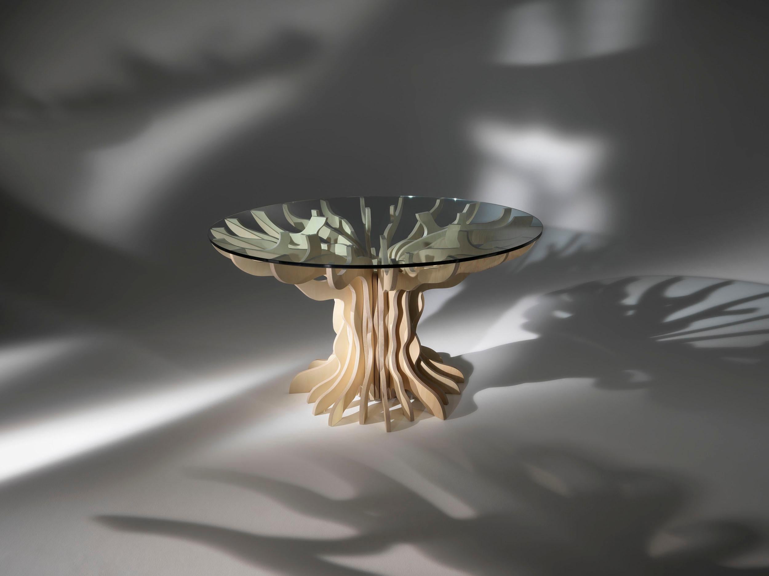 Lacquered table sculpture TALE For Sale