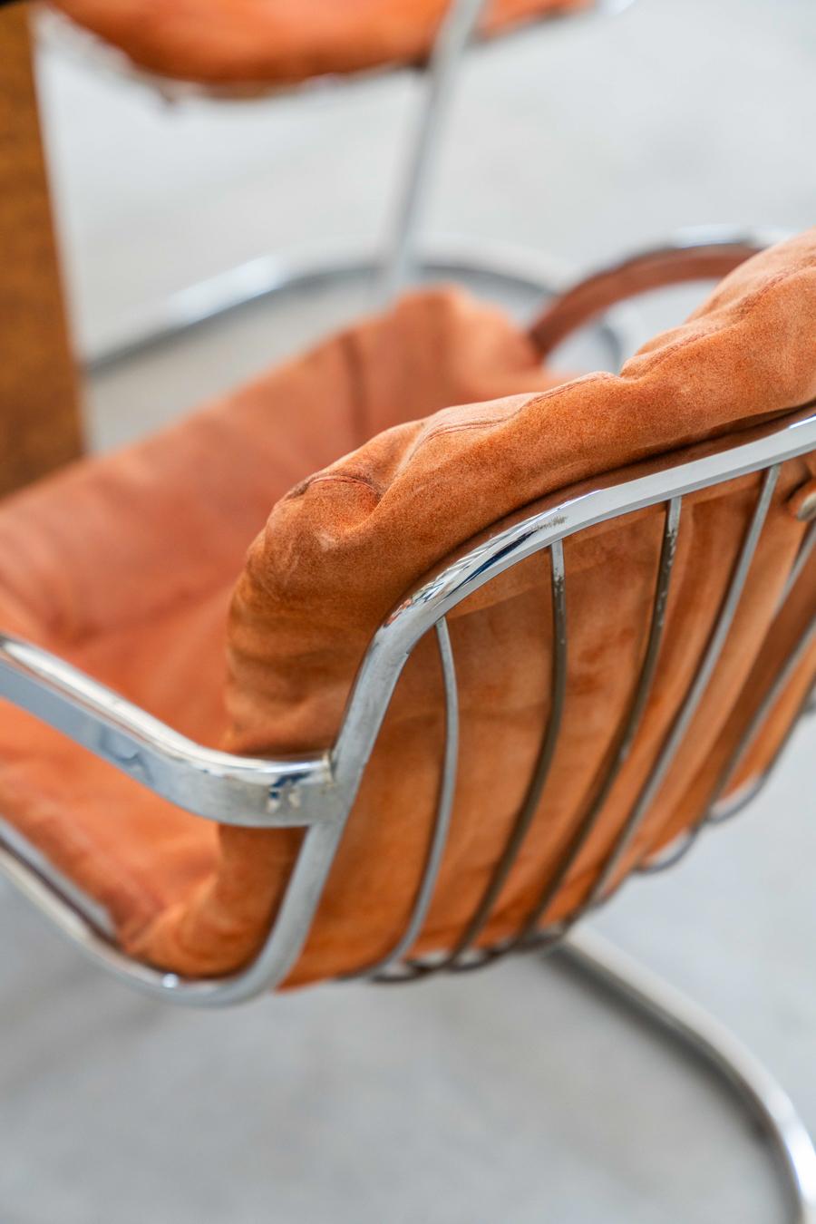 Table et chaises de style Willy Rizzo par Gastone Rinaldi pour Rima, 1970 en vente 3