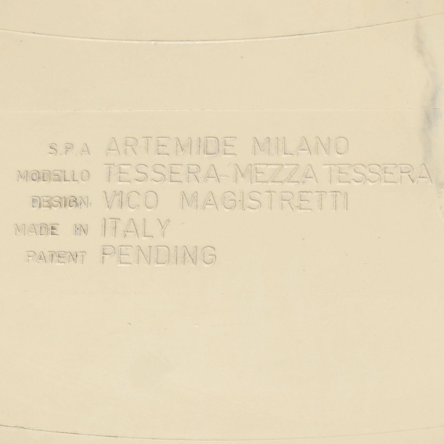 Tavolo 'Tessera - Mezza Tessera' Artemide anni 70 2