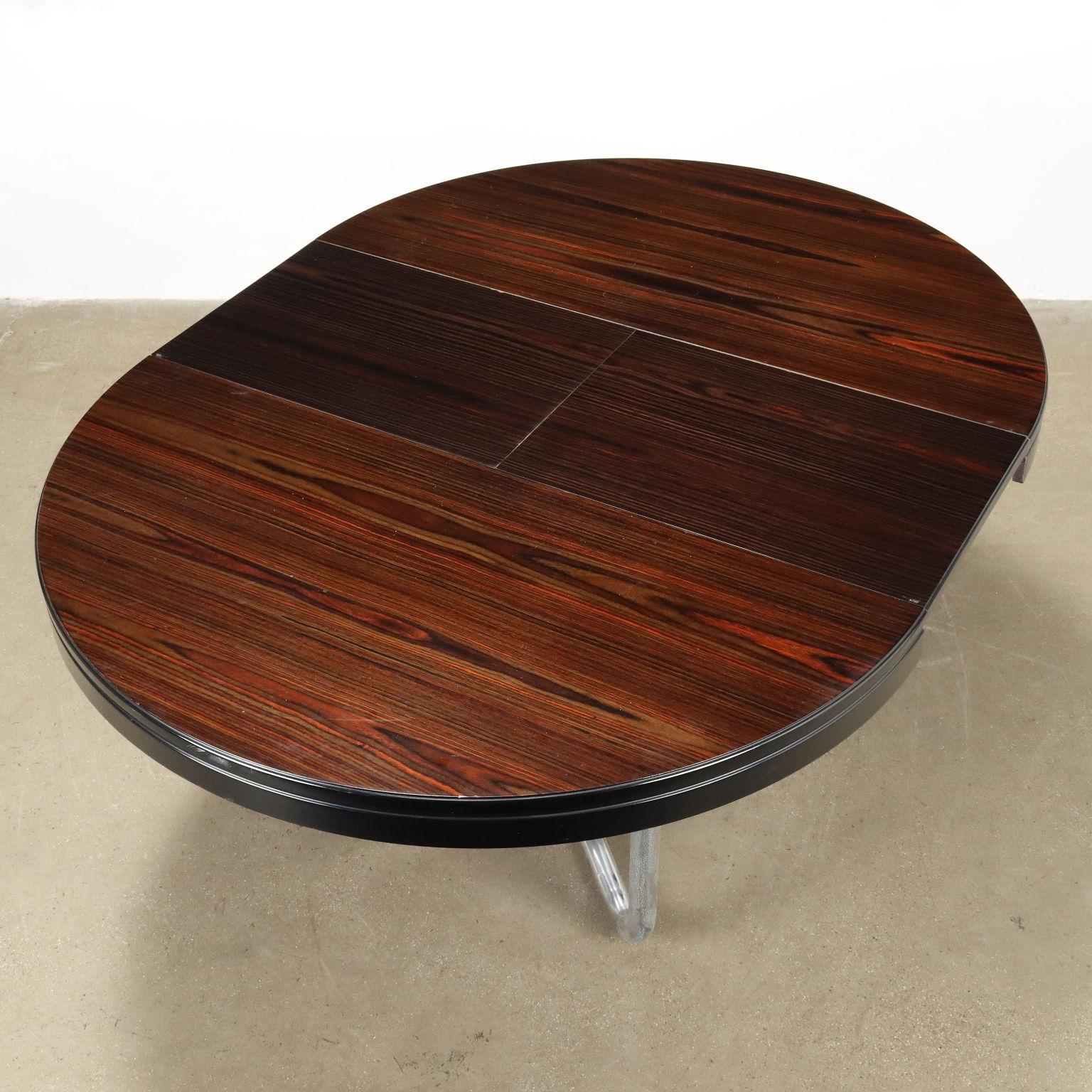 Mid-Century Modern Table ronde extensible 70s en vente