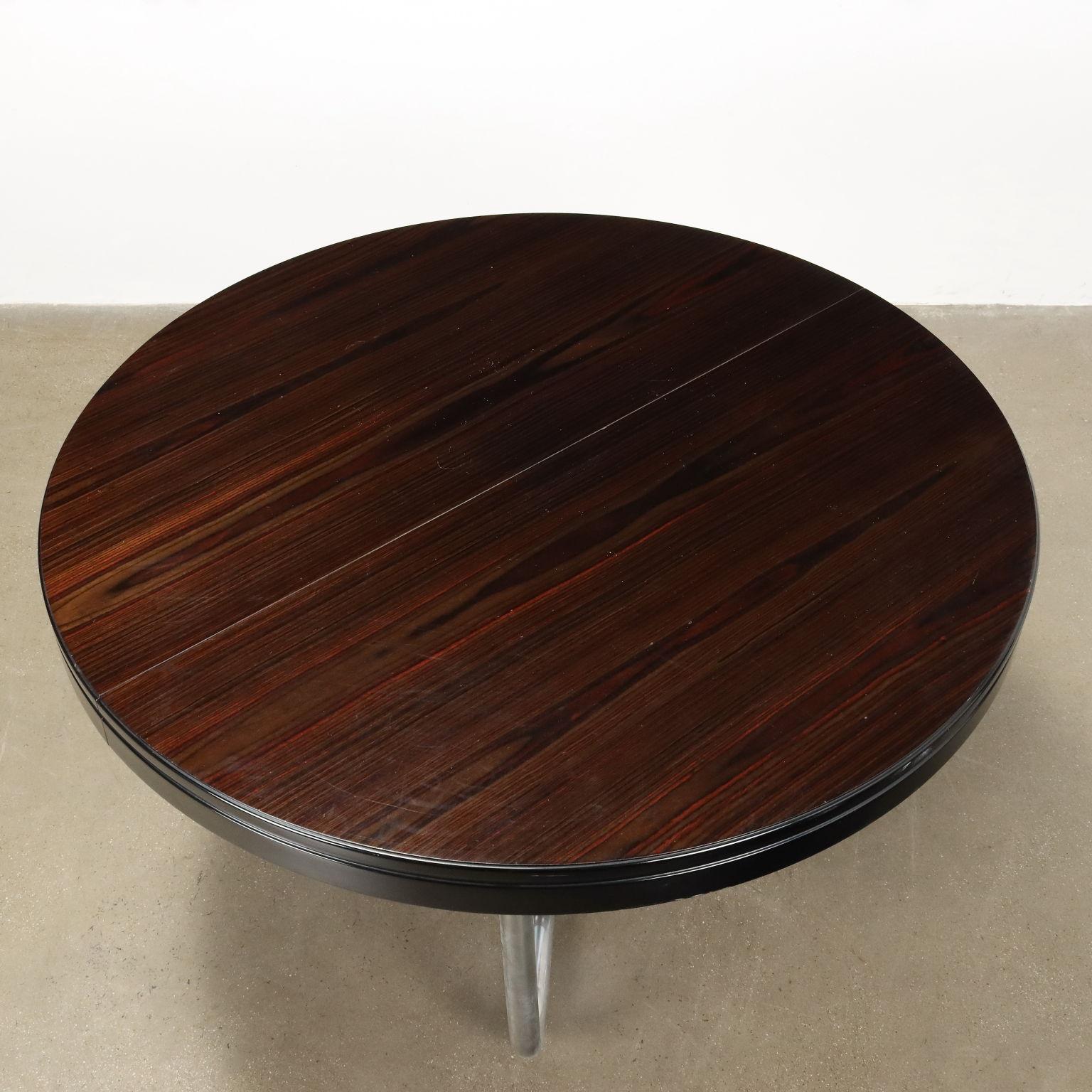 Polychromé Table ronde extensible 70s en vente