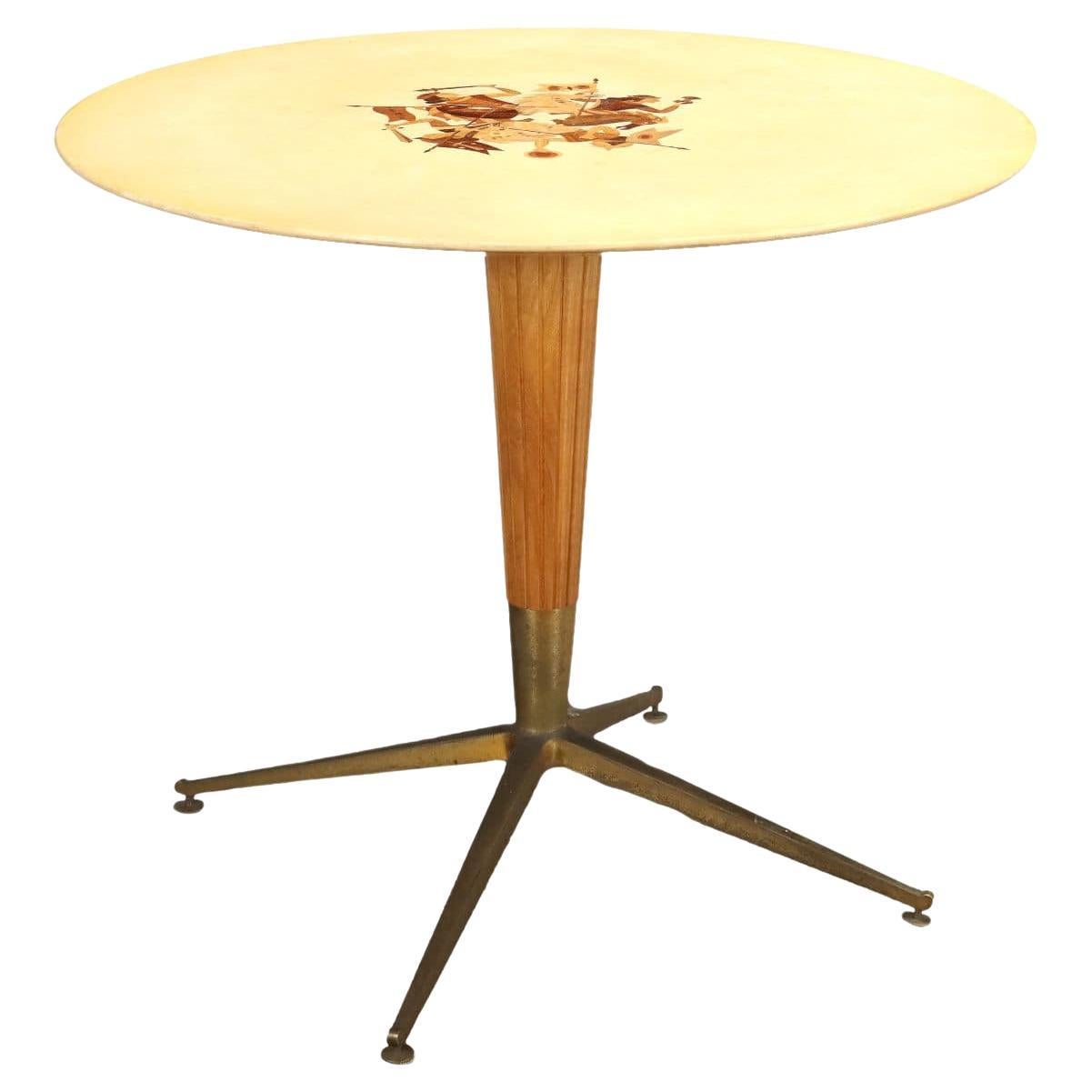1950s round table in parchment paper For Sale