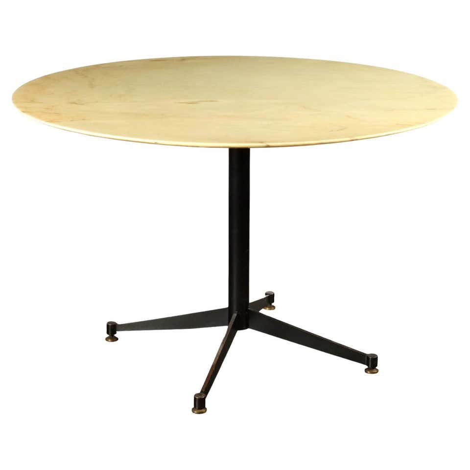 1960s teak table and brass ferrules For Sale at 1stDibs
