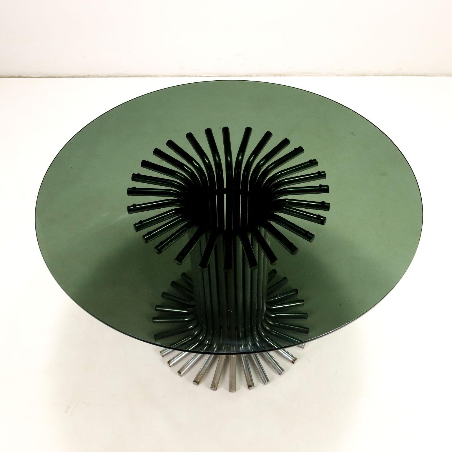 table ronde verre fume
