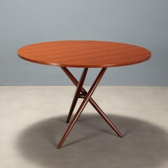 Restored 1960s Round Teak Dining Table