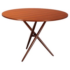 Restored 1960s Round Teak Dining Table