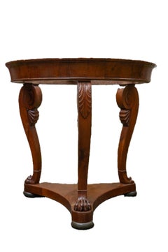 Tavolo tondo Impero Lucca 1810  da centro stanza piano in breccia antica