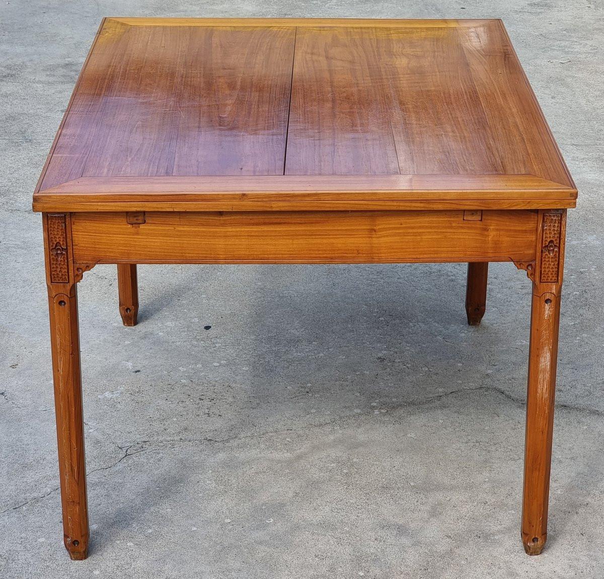 19th Century Tavolo vicentino allungabile in ciliegio massello, fine XIX secolo in vendita