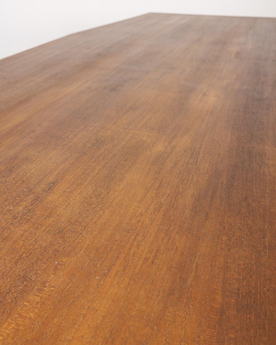 Table vintage en métal et bois des années 1960 design italien en vente 4