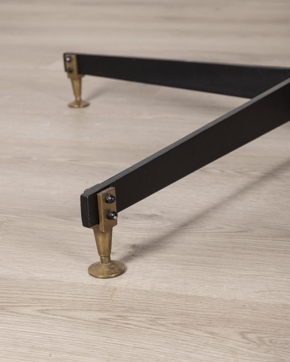 Table vintage en métal et bois des années 1960 design italien en vente 1
