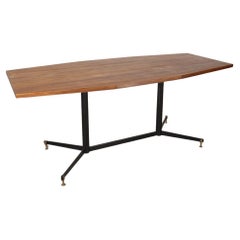 Mesa vintage 60s metal y madera diseño italiano