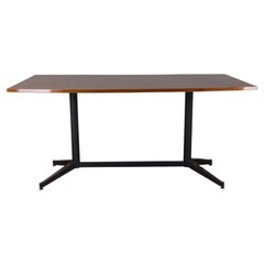 Alter Holztisch aus den 1960er Jahren, entworfen von Carlo Ratti für Lissoni