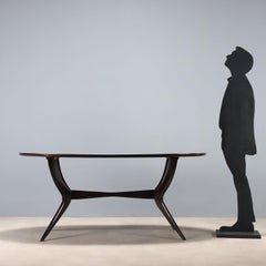 Table ovale vintage avec plateau en formica Fabrique italienne années 1950