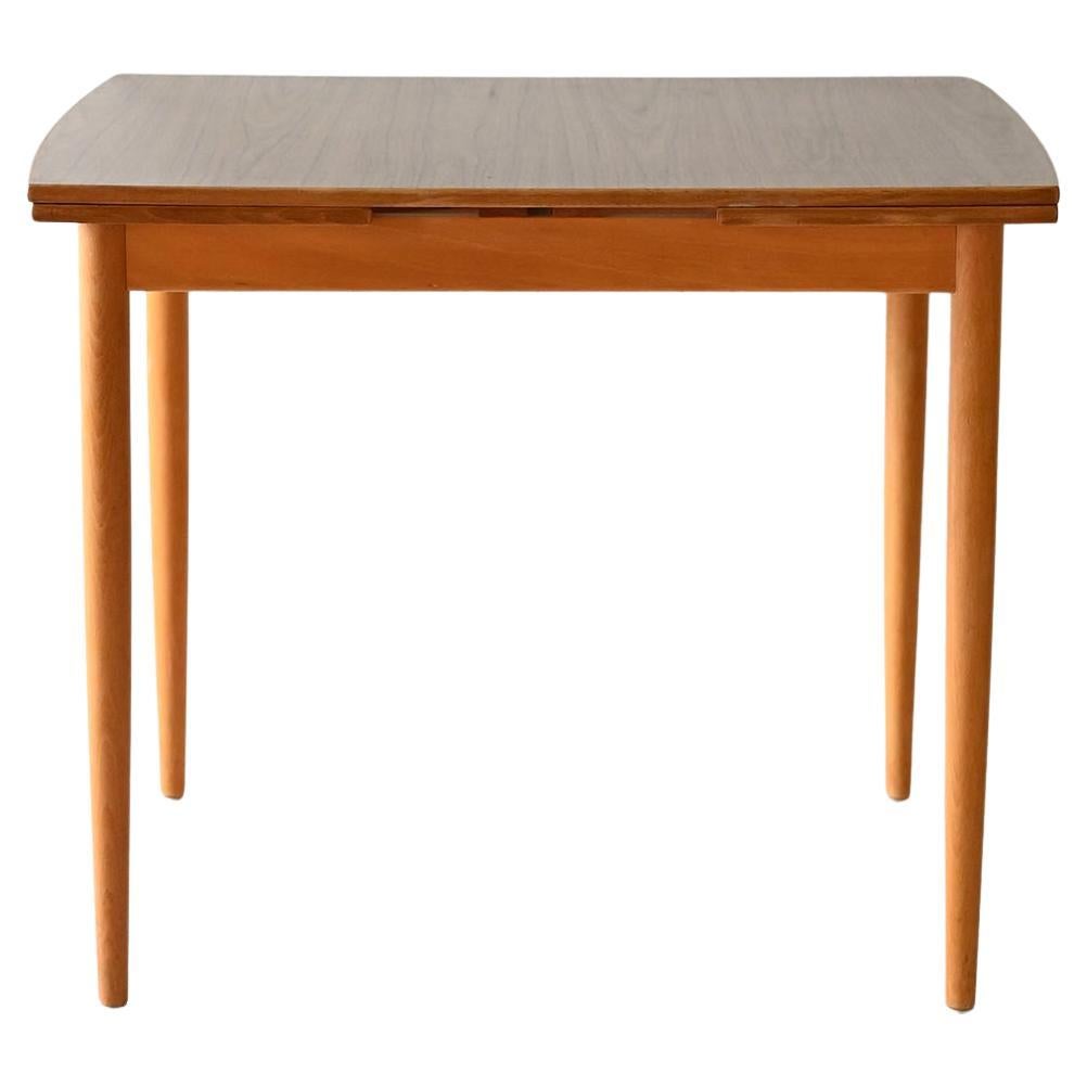 Scandinavian vintage teak and formica table with extensions