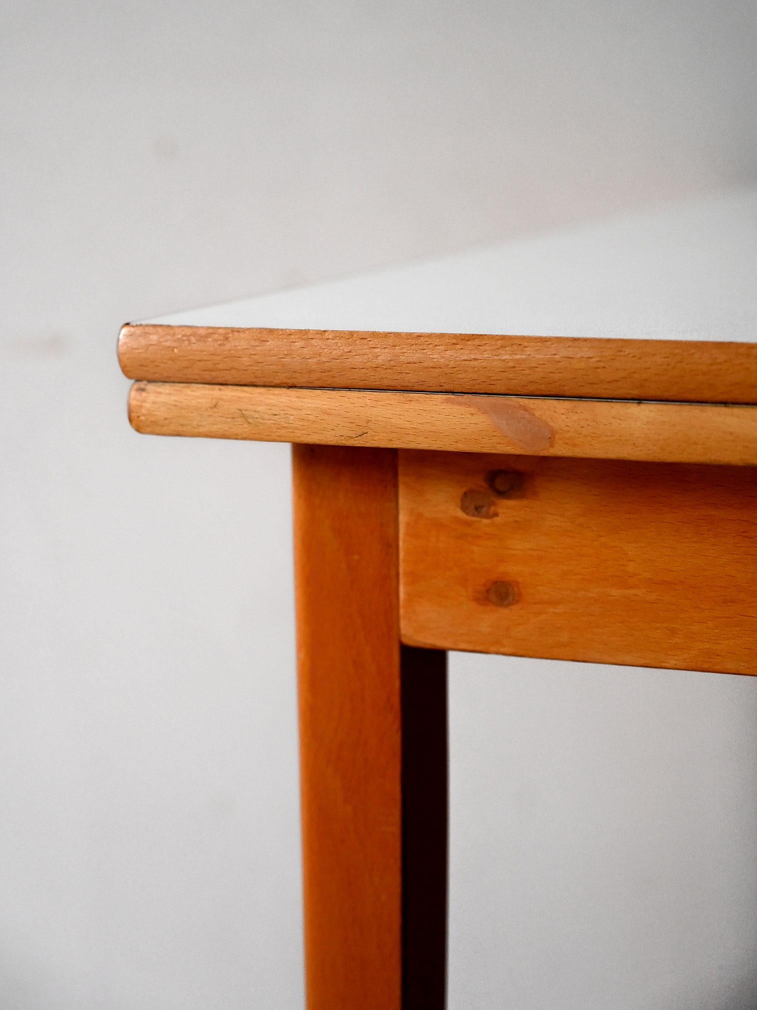Scandinavian vintage teak and formica table For Sale 2