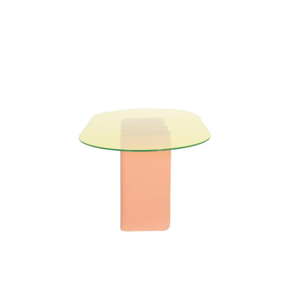 Tavolo2 Beige-roter Esstisch von Pulpo (Postmoderne) im Angebot