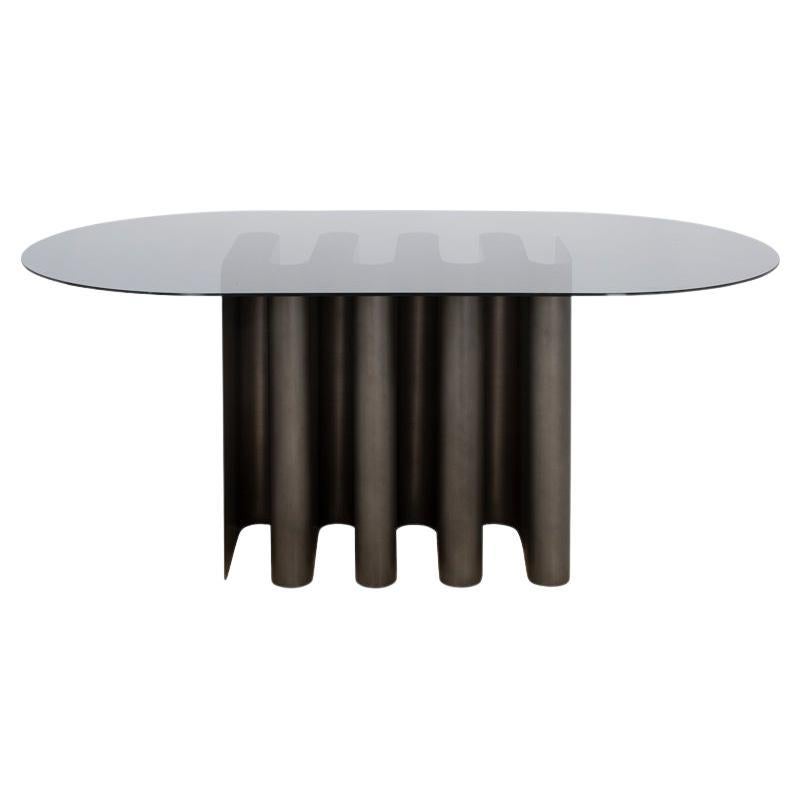 Table de salle à manger Tavolo2 grise fumée par Pulpo