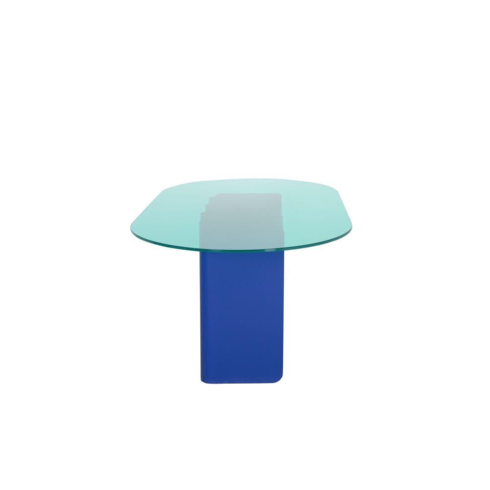 Postmoderne Table de salle à manger Tavolo2 Ultramarine Bleu par Pulpo en vente