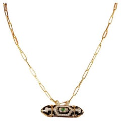Ta'wiz 18k Gold, Silber, Diamant und Smaragd
