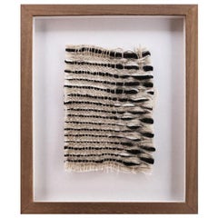 Tawja I, Textile Black and White Wall Piece, Unique Piece, Made of Wool