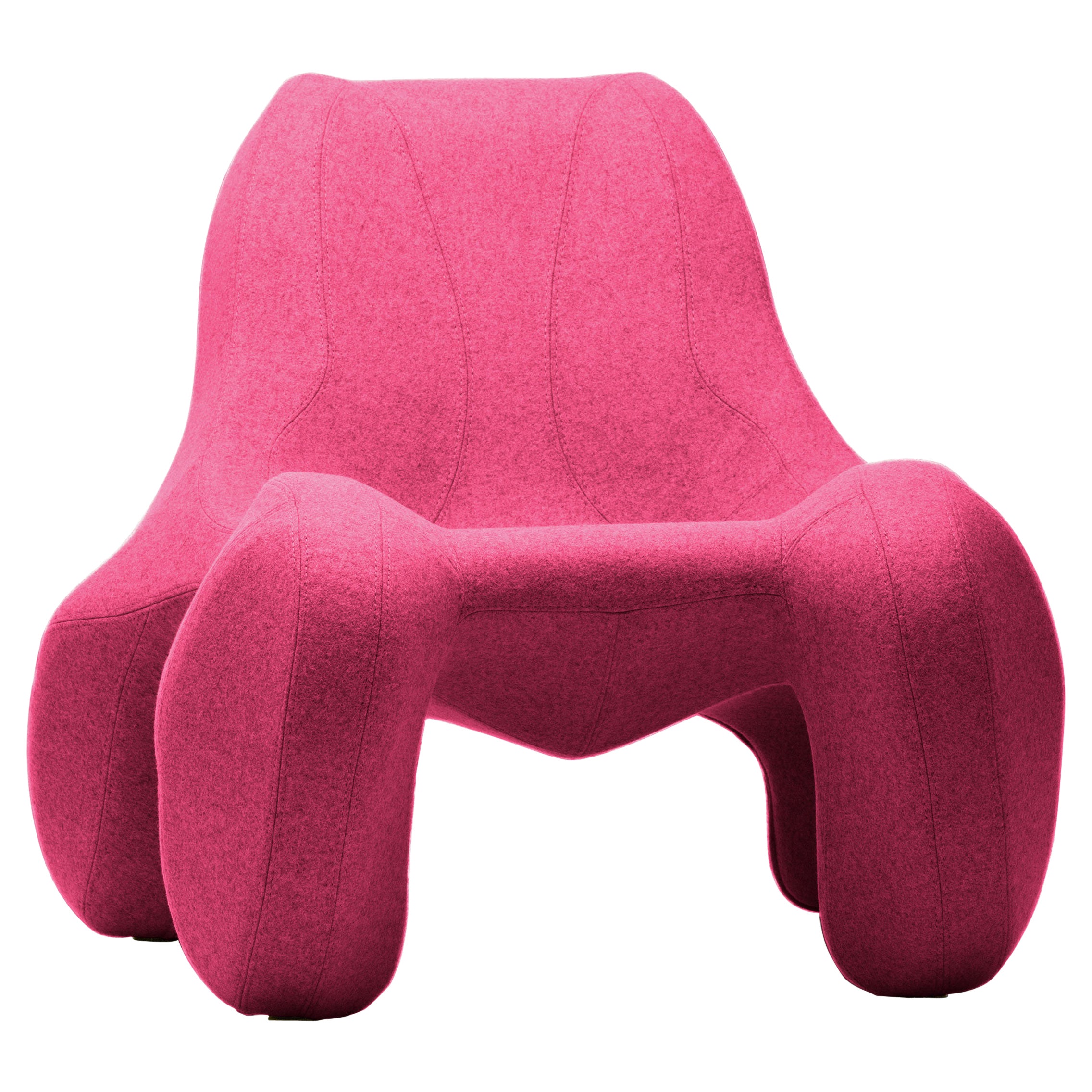 Chaise Tawny Port Red Club 112 en finition laine feutre, couleur 620 Divina Melange 3 en vente