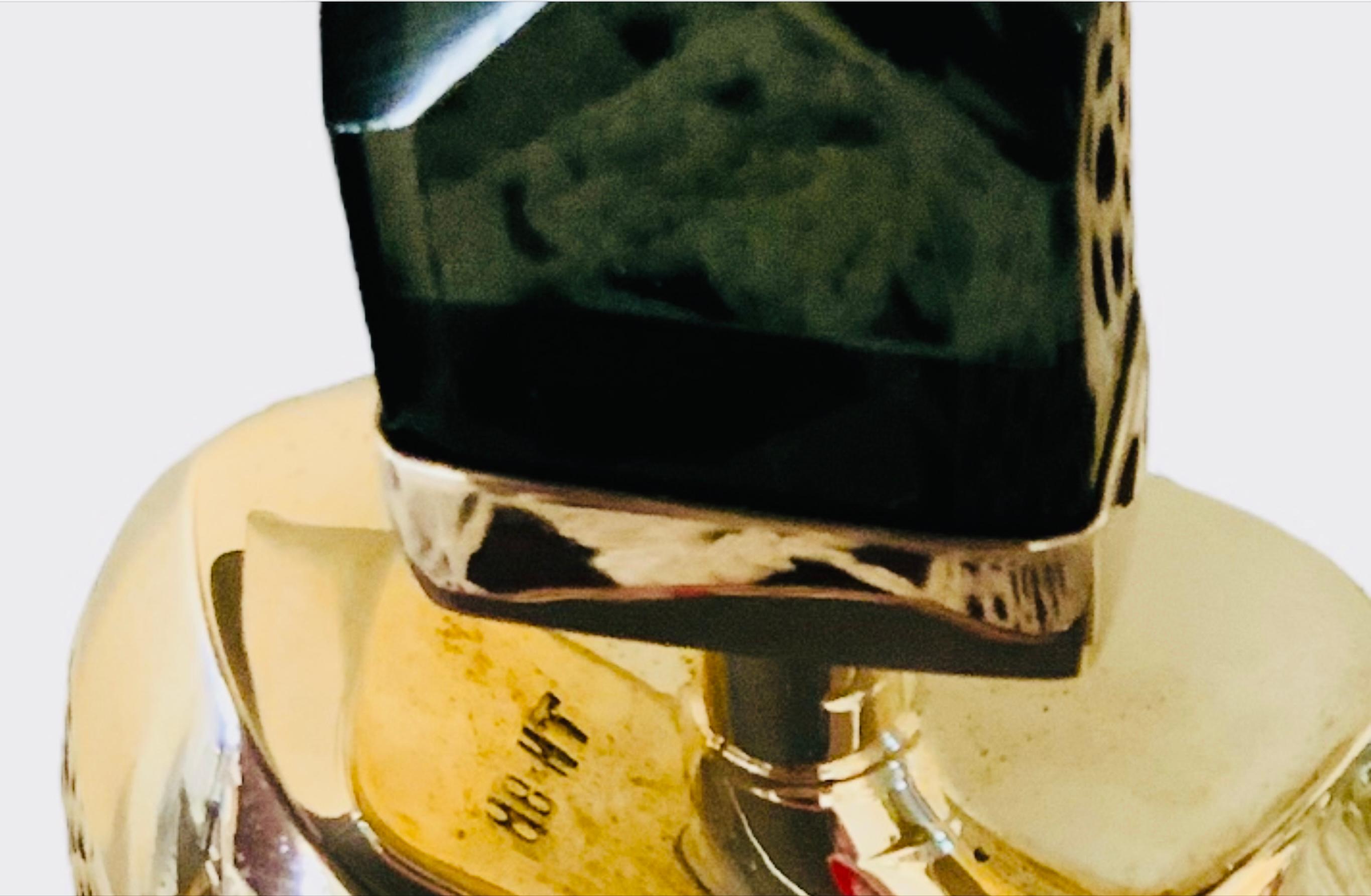 Argent sterling Flacon de parfum Taxco 925 en argent sterling et pierre grise et bleue  en vente