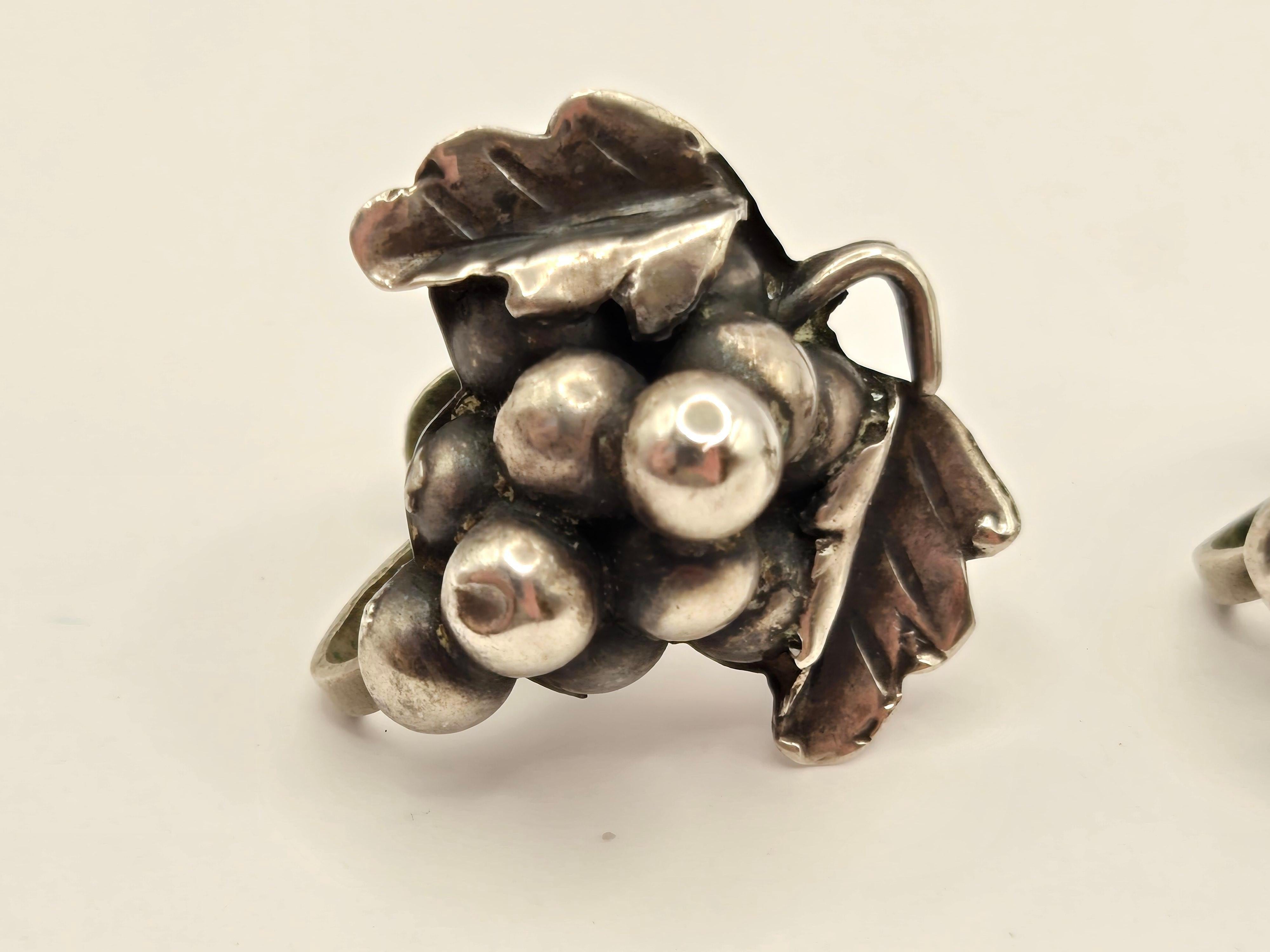 Taxco Traube Cluster mexikanischen Sterling Silber Schraube zurück Ohrringe im Angebot 1