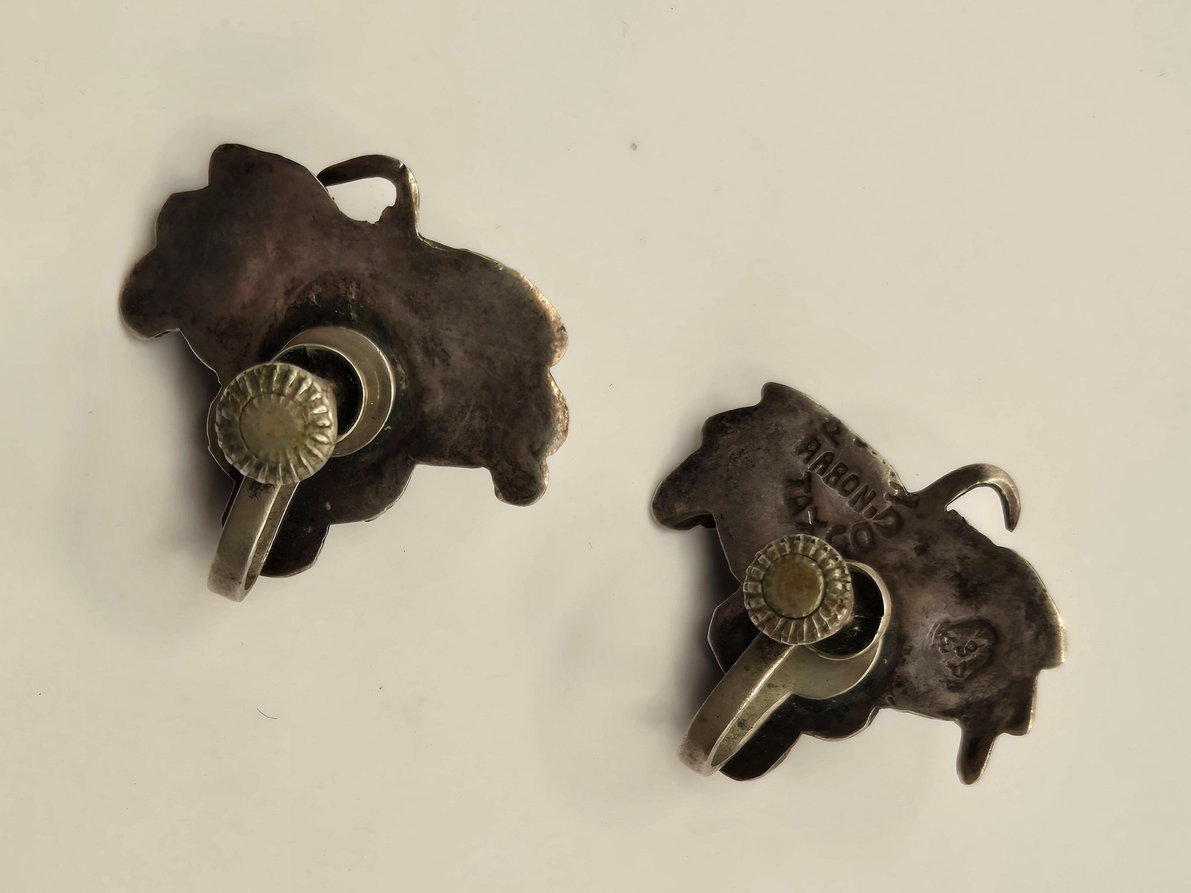 Taxco Traube Cluster mexikanischen Sterling Silber Schraube zurück Ohrringe im Angebot 2