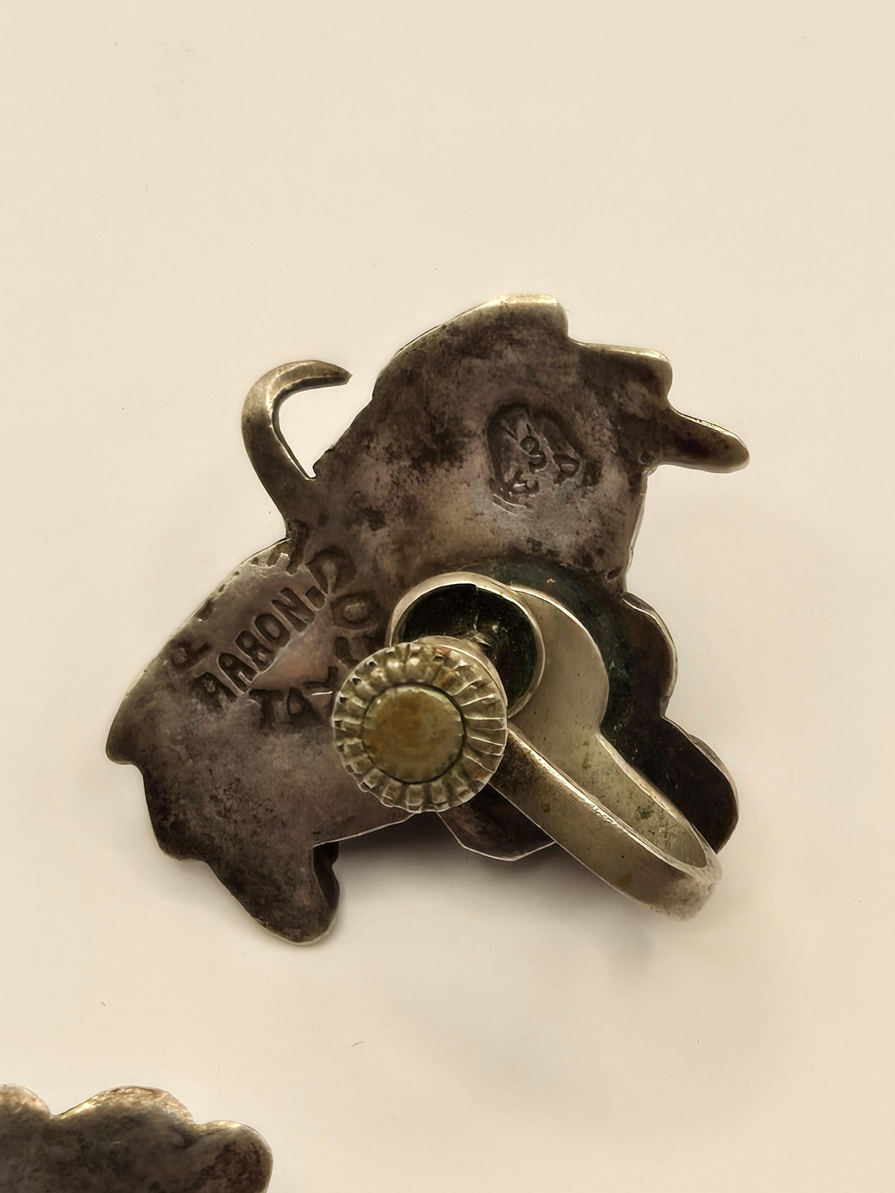 Taxco Traube Cluster mexikanischen Sterling Silber Schraube zurück Ohrringe im Angebot 3