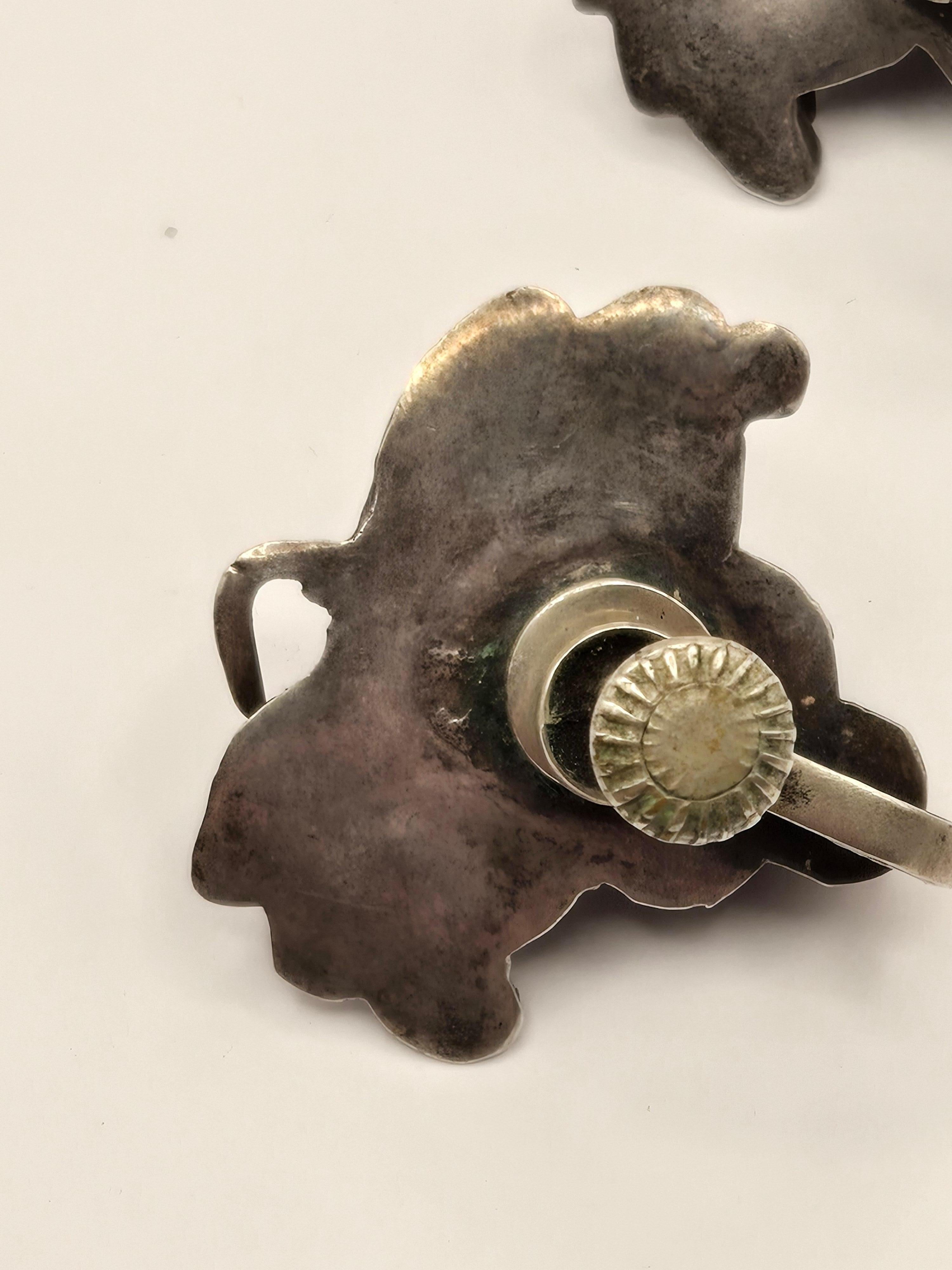 Taxco Traube Cluster mexikanischen Sterling Silber Schraube zurück Ohrringe im Angebot 4