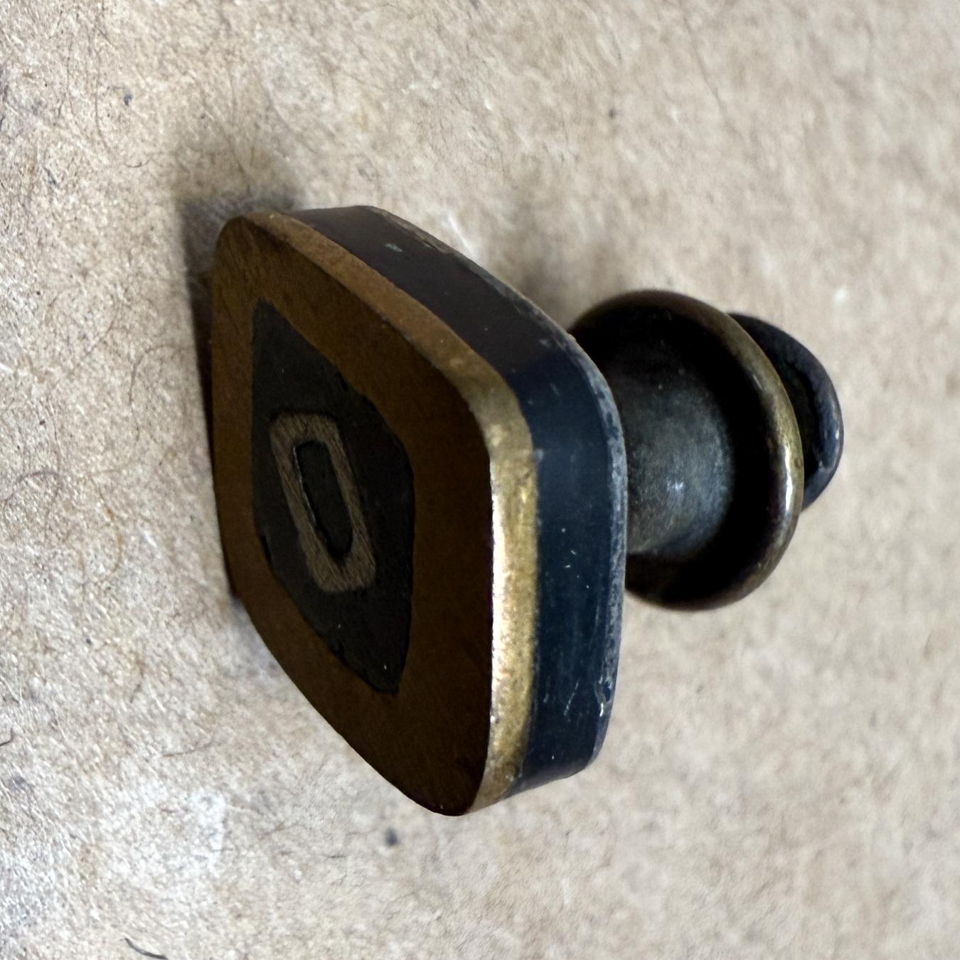Mid-Century Modern Taxco Los Castillo Pin Mixed Metal Onix Mexico For Sale